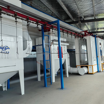 Compacte automatische poedercoatingslijn gemakkelijke besturing automatische poedercoatingsystemen