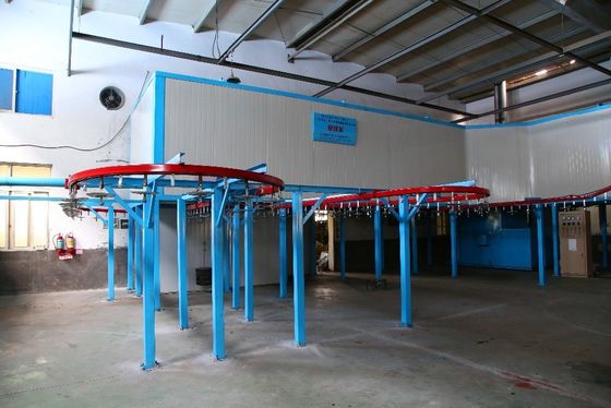 Hoge efficiëntie automatische poedercoatingslijn Eco-vriendelijke poedercoatingsconveyorsystemen