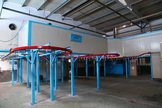 1.2 mm staal geautomatiseerde poedercoating lijn High Speed Industrial Powder Coating Systems