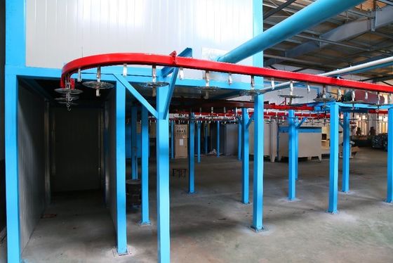1.2 mm staal geautomatiseerde poedercoating lijn High Speed Industrial Powder Coating Systems