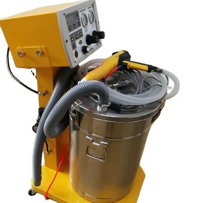 Draagbare elektrostatische poedercoating-spuitmachine van roestvrij staal met handmatig verfpistool